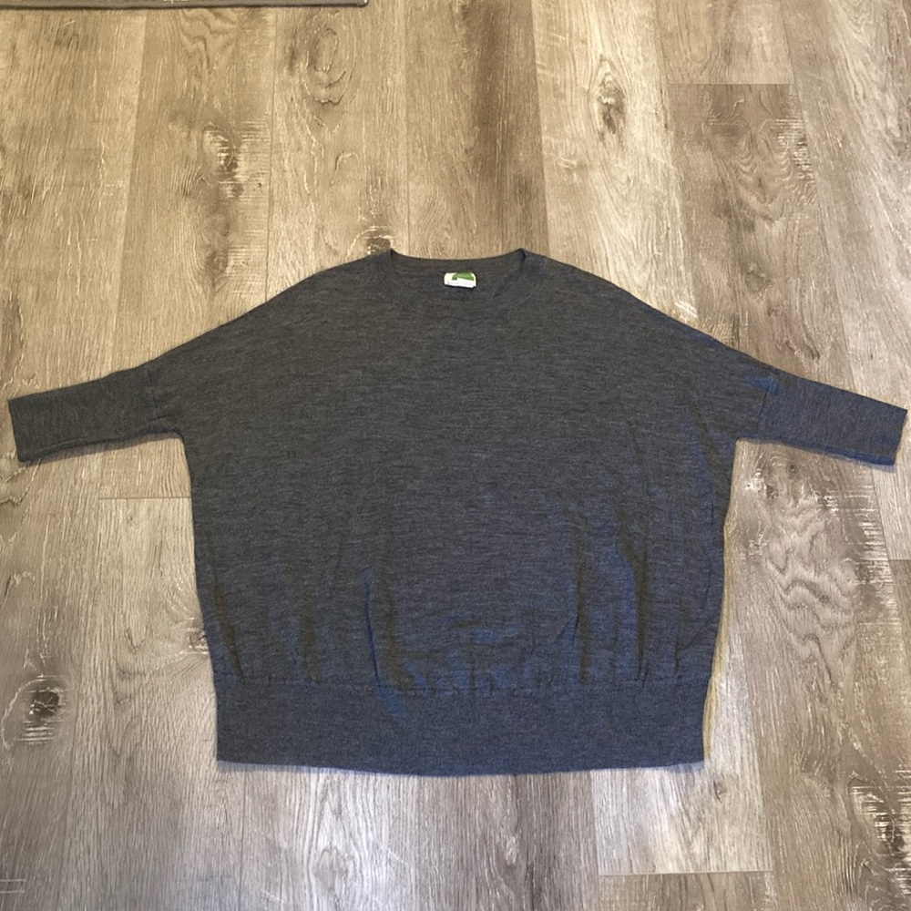 EUC Anthropologie Gray Wool Knit Sweater Size Small